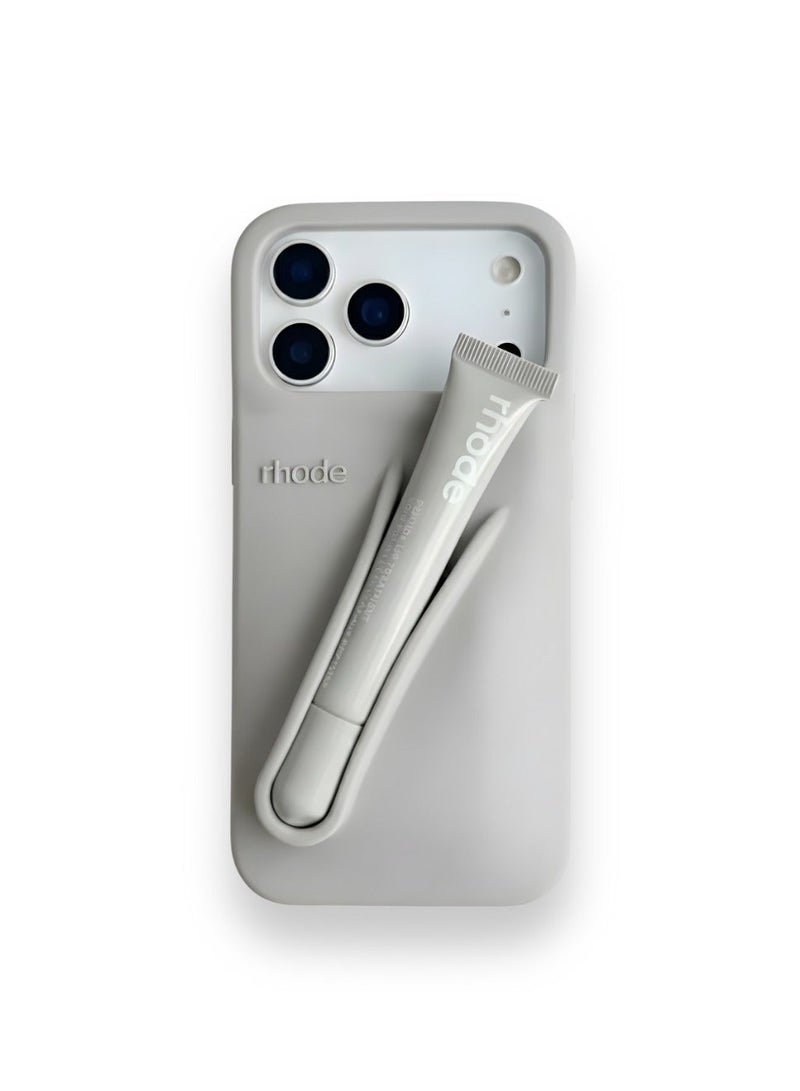 rhode Silicone Lip Gloss Holder for iPhone 17 Pro Max, Stick-On Lip Balm Sleeve Phone Case, Adhesive Lip Holder - Unscented - Image 1